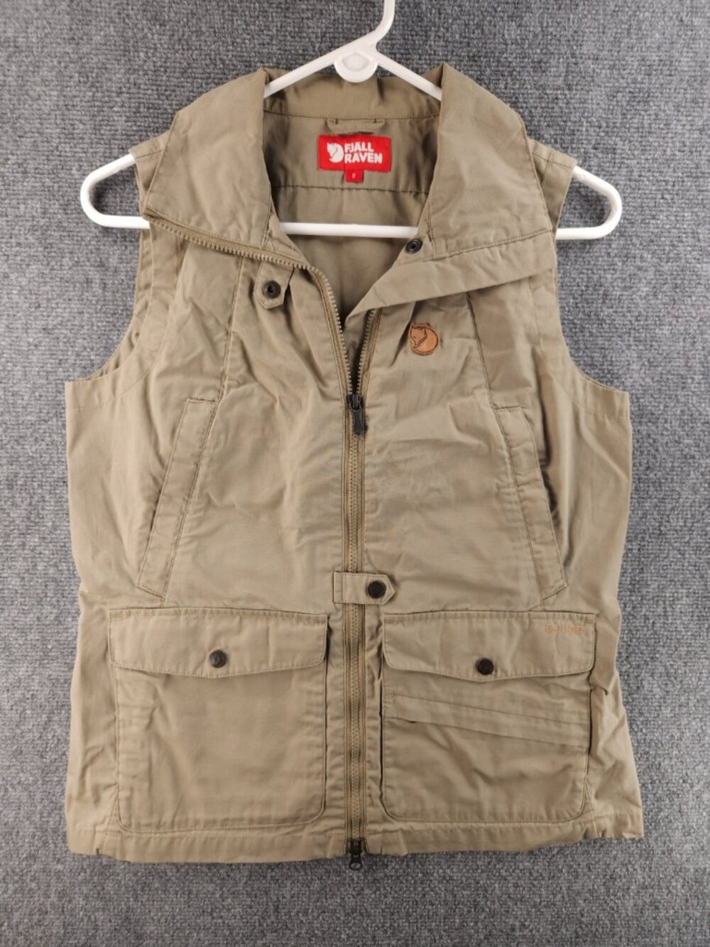 Fjallraven G-1000 Nimba Vest Jacket Gilet Beige Zip Fishing Safari 89233 Women